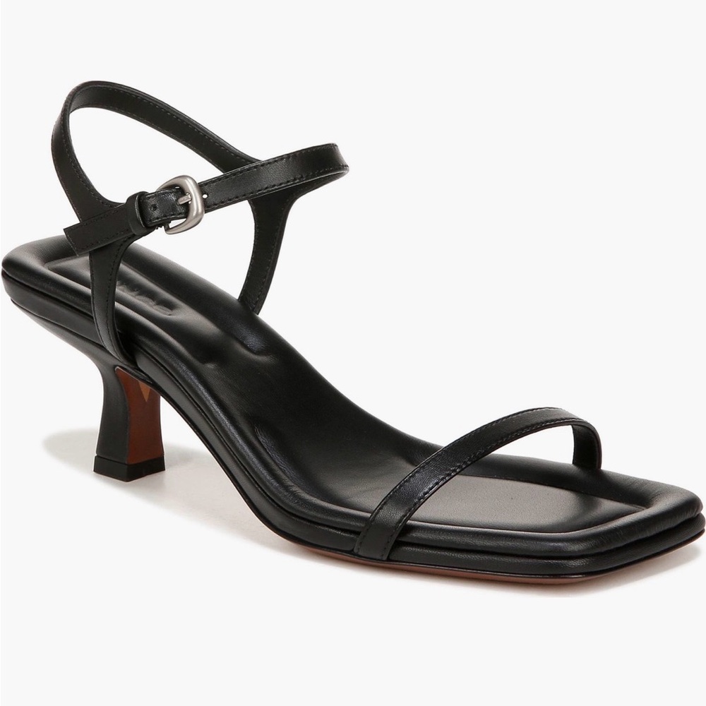 Vince Coco Ankle Strap Sandal Black  Leather 7.5